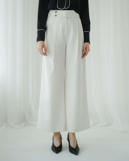 Camellia Pinstripe Two Button Trousers
