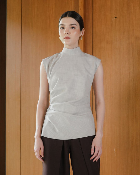 INVIO Blaire Side Ruched Blouse | Atasan Wanita - Amber Collection