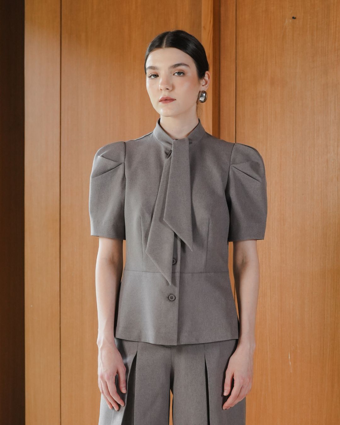 INVIO Bellora Neck Tie Blouse | Atasan Wanita - Amber Collection