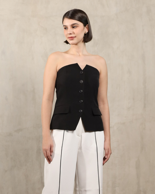 Jessie Tailored Tube Vest | Top Wanita - Classy Missy