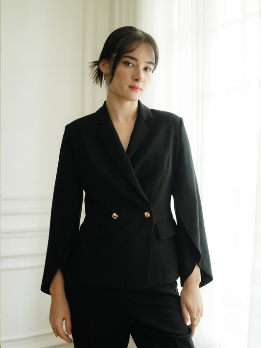 INVIO Raessa Tulip-Sleeve Blazer | Jas Wanita - Aurist