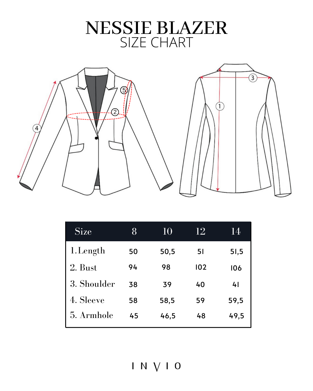 INVIO Nessie Layered-Curve Cropped Blazer | Jas Wanita - Essentia