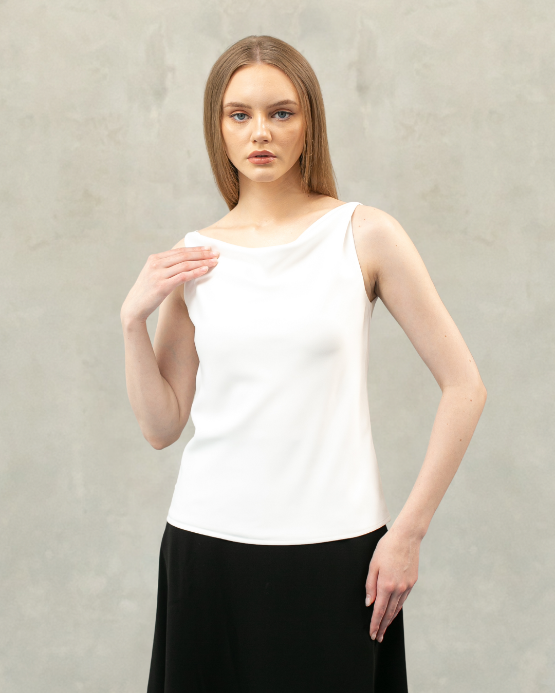 Giana Cowl Neckline Silk Top