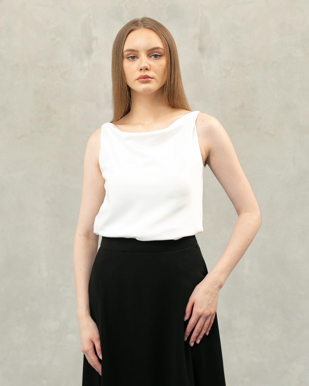 Giana Cowl Neckline Silk Top