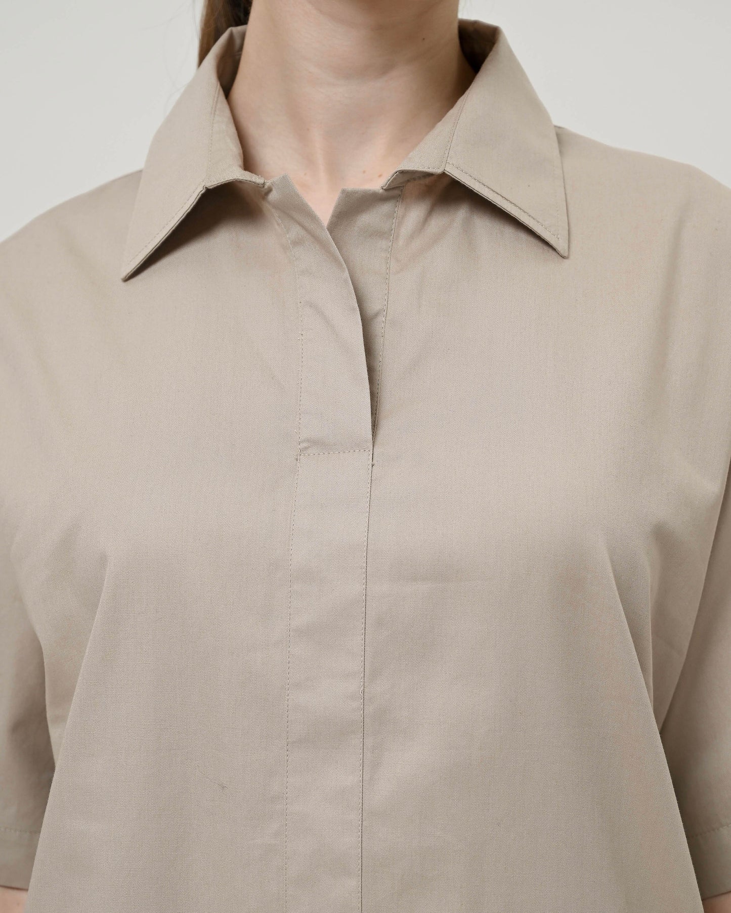 Thalia Wide Sleeves Shirt Khaki