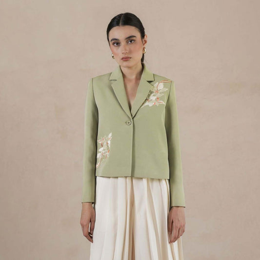INVIO Darla Floral Embellished Blazer | Jas Wanita - Marea Collection