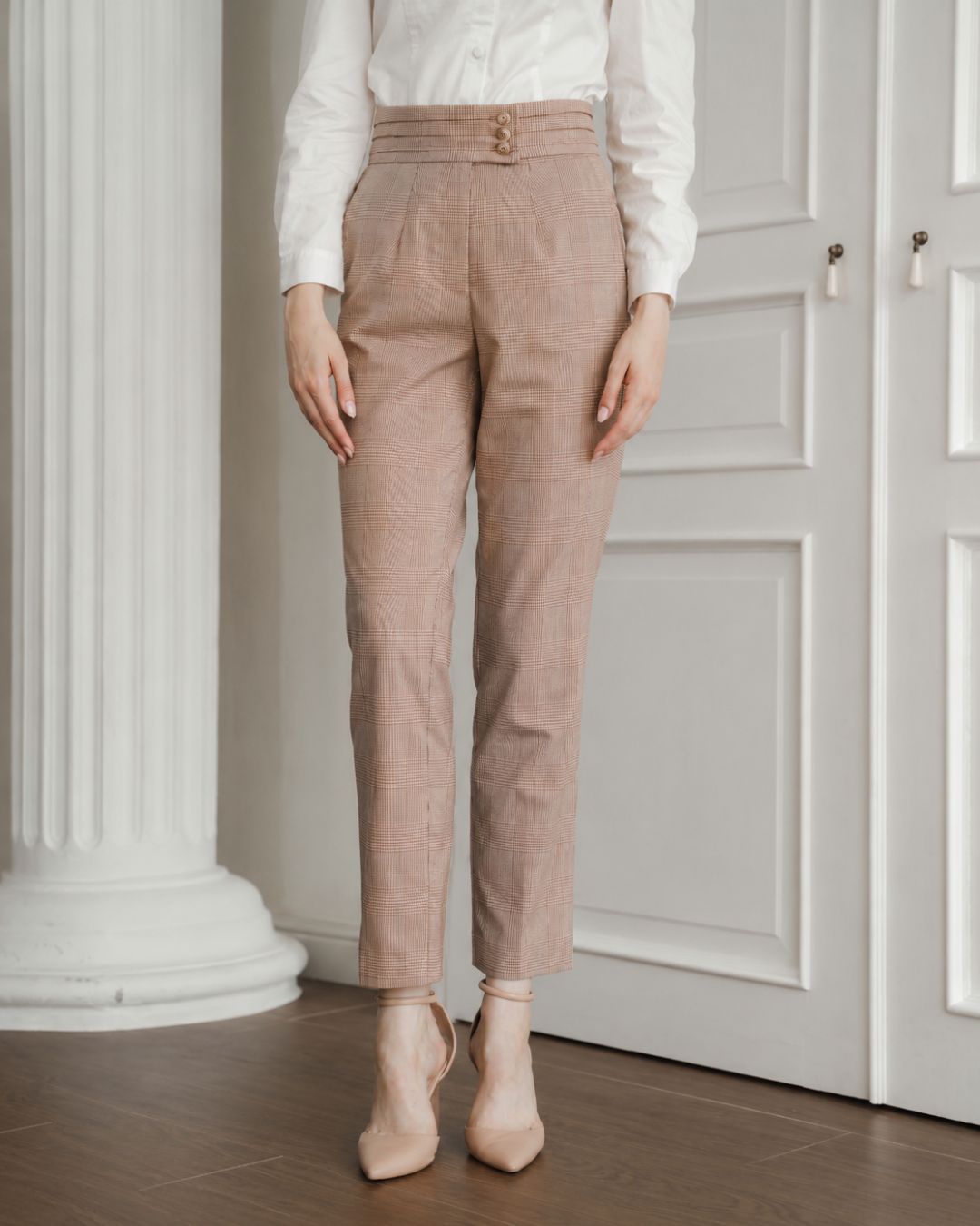 Cliona Tweed Tripple Button Trousers