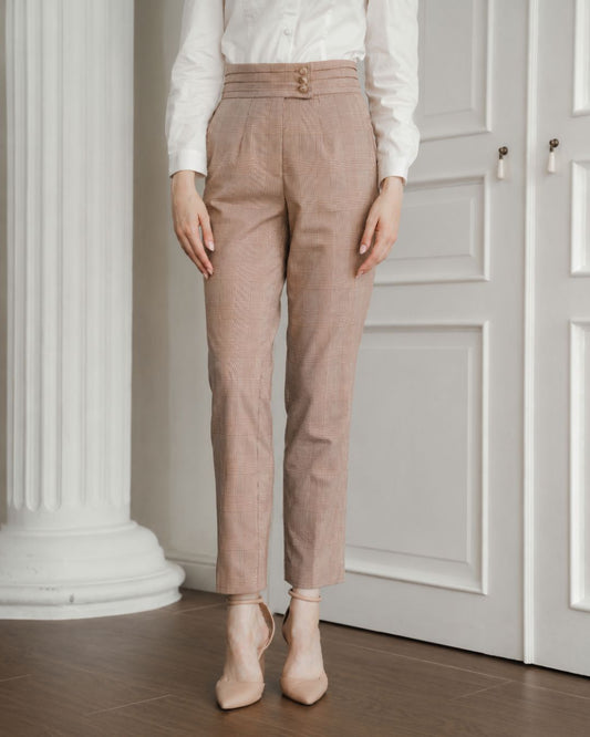 Cliona Tweed Tripple Button Trousers