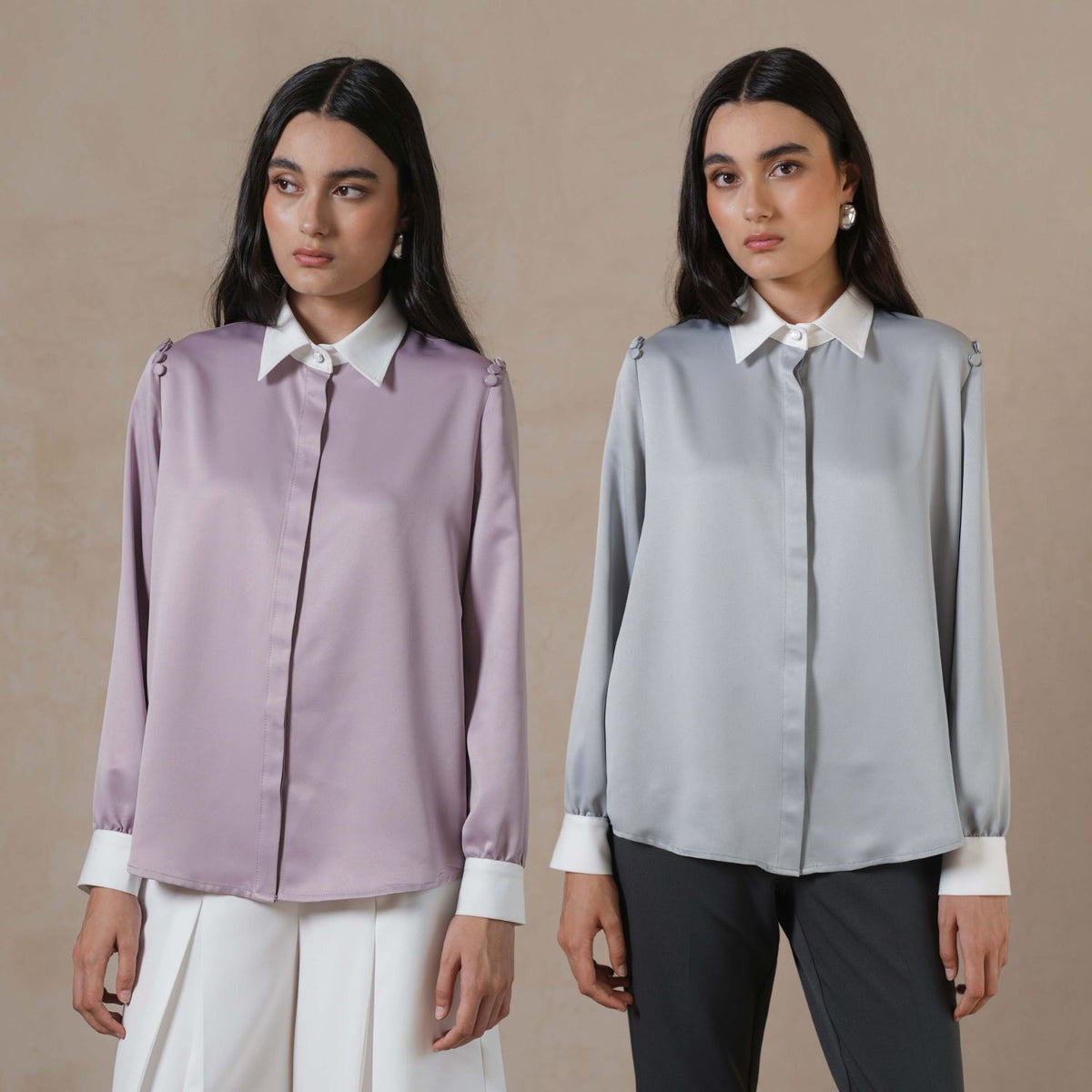 INVIO Dareen Shoulder Button Shirt | Kemeja Wanita - Marea Collection